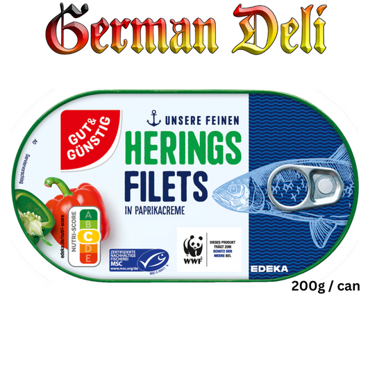 G+G Herings Filets in Paprikacreme / Herrings Fillets in Paprika Sauce 200g