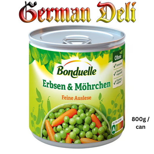 Bonduelle Erbsen & Moehren Fein Auslese / Peas & Carrots Very Fine 800g