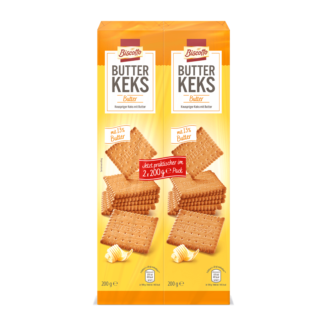 Biscotto Butter keks / Crispy Butter biscuit with 13% Butter 2x200g