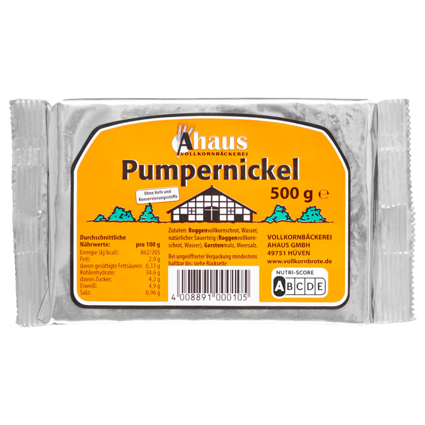 Ahaus Pumpernickel Semskoladen 500G