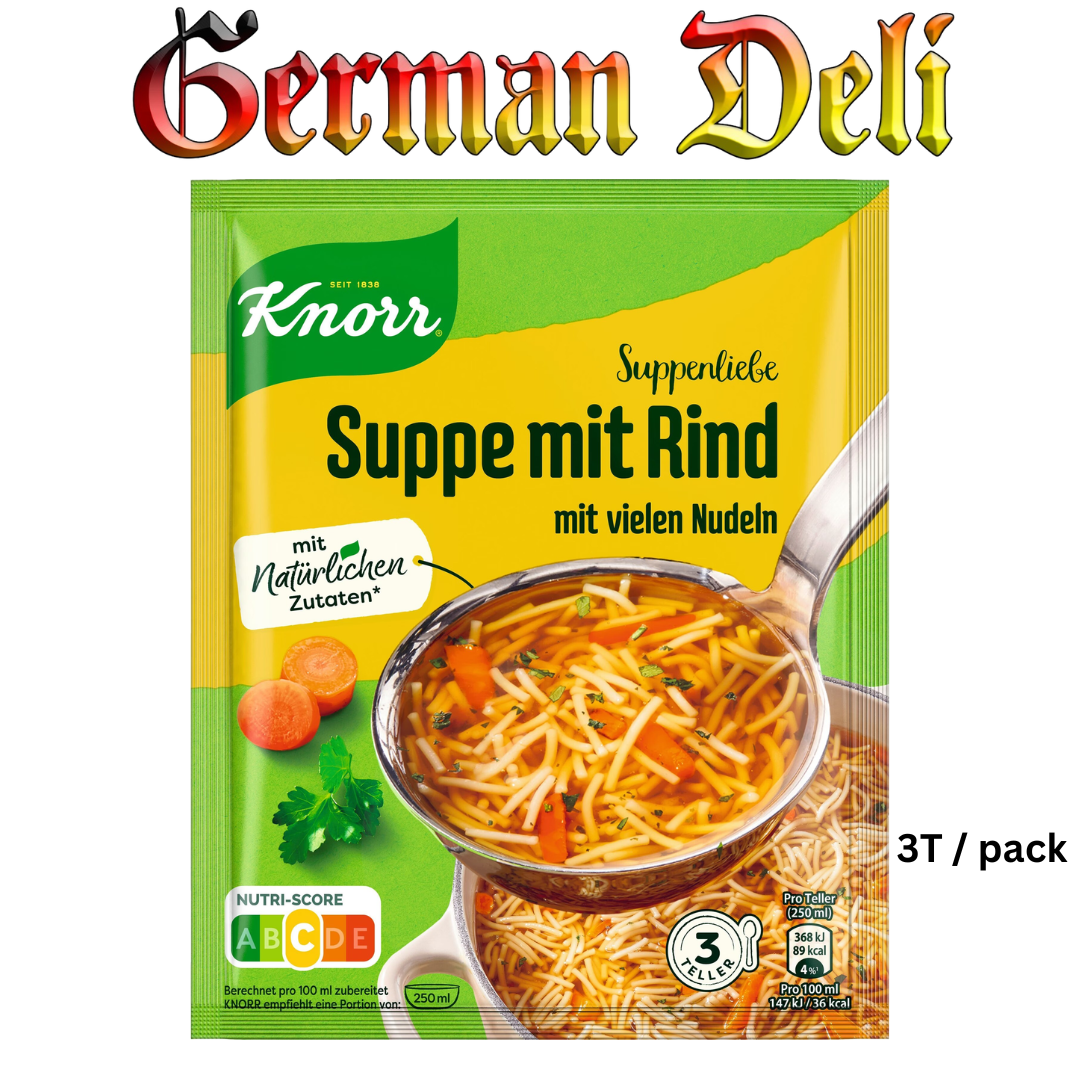 Knorr Suppen Rindfleisch Suppe mit Nudeln 3T