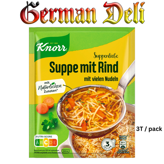 Knorr Suppen Rindfleisch Suppe mit Nudeln 3T