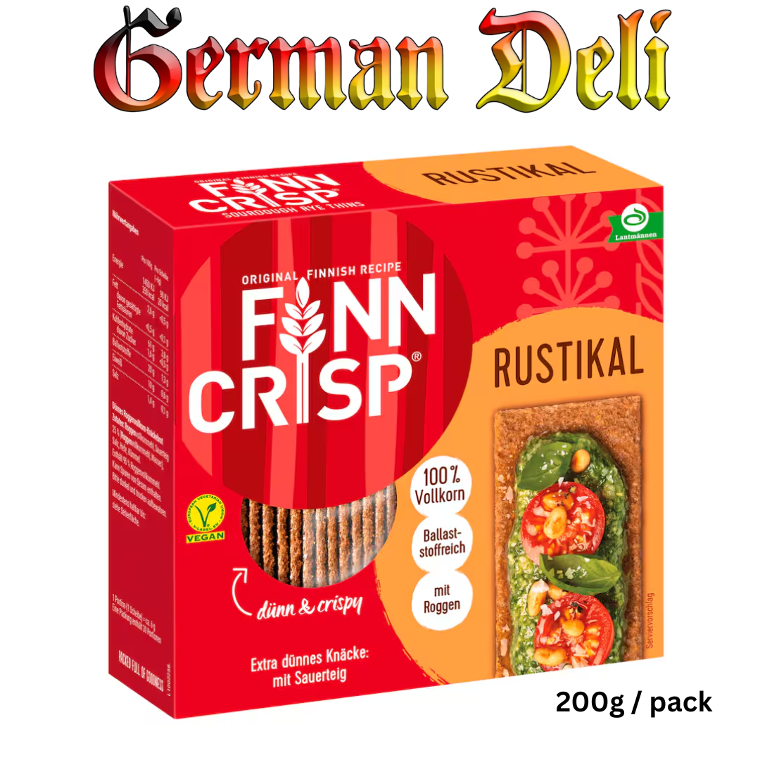 FINN CRISP - RUSTIKAL / WHOLE GRAIN RYE CRISP W/ SOURDOUGH 200G