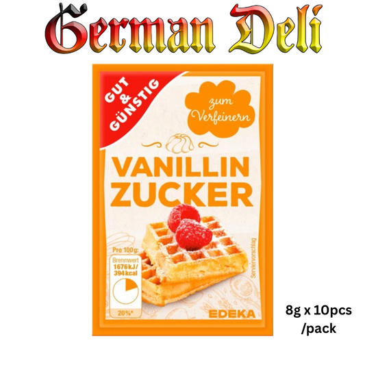 G+G Vanillin Zucker / Vanilla Sugar 8g x 10packs
