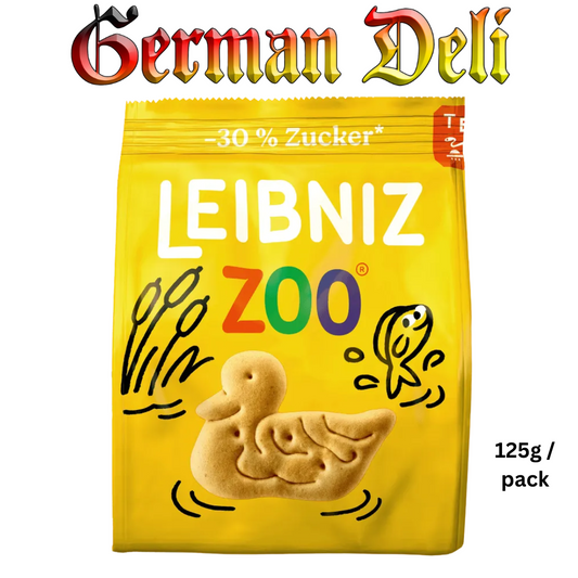 Bahlsen Leibniz zoo Weing zucker / Butter biscuits zoo low sugar 125g