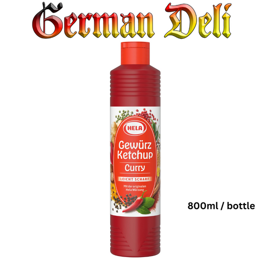 Hela Curry Ketchup Leicht Scharf 800ml/Hela Curry Ketchup Slightly Hot 800ml