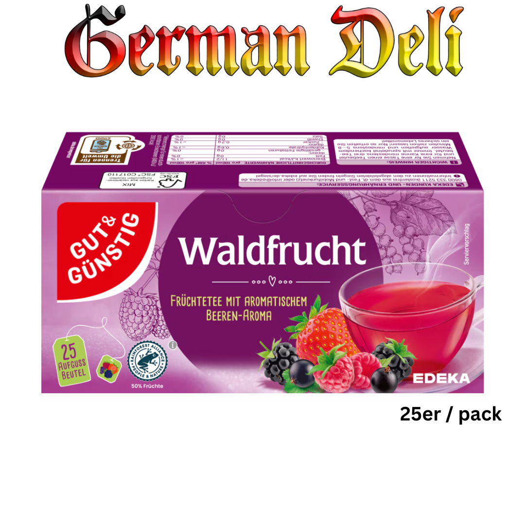 GUT & GÜNSTIG - WALDFRUCHT TEE / WILDFRUIT TEA 25 BAGS