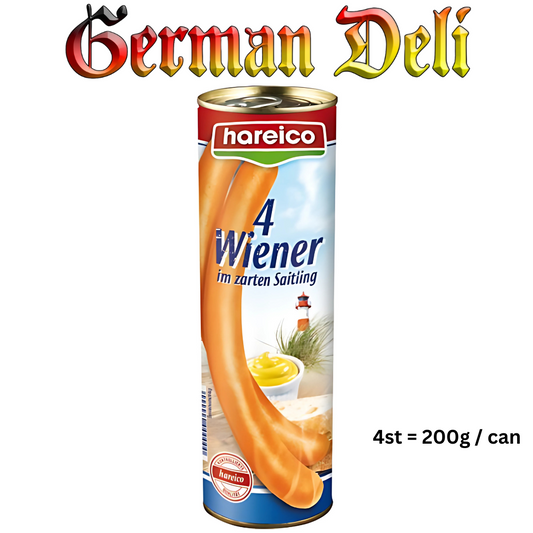 Hareico - Vienna Sausages 4ST= 200g can / Wiener Würstchen