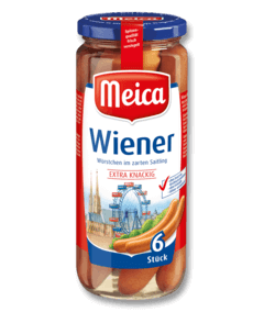 Meica - Vienna Sausages 6 pcs - 540 g glass / Wiener Würstchen