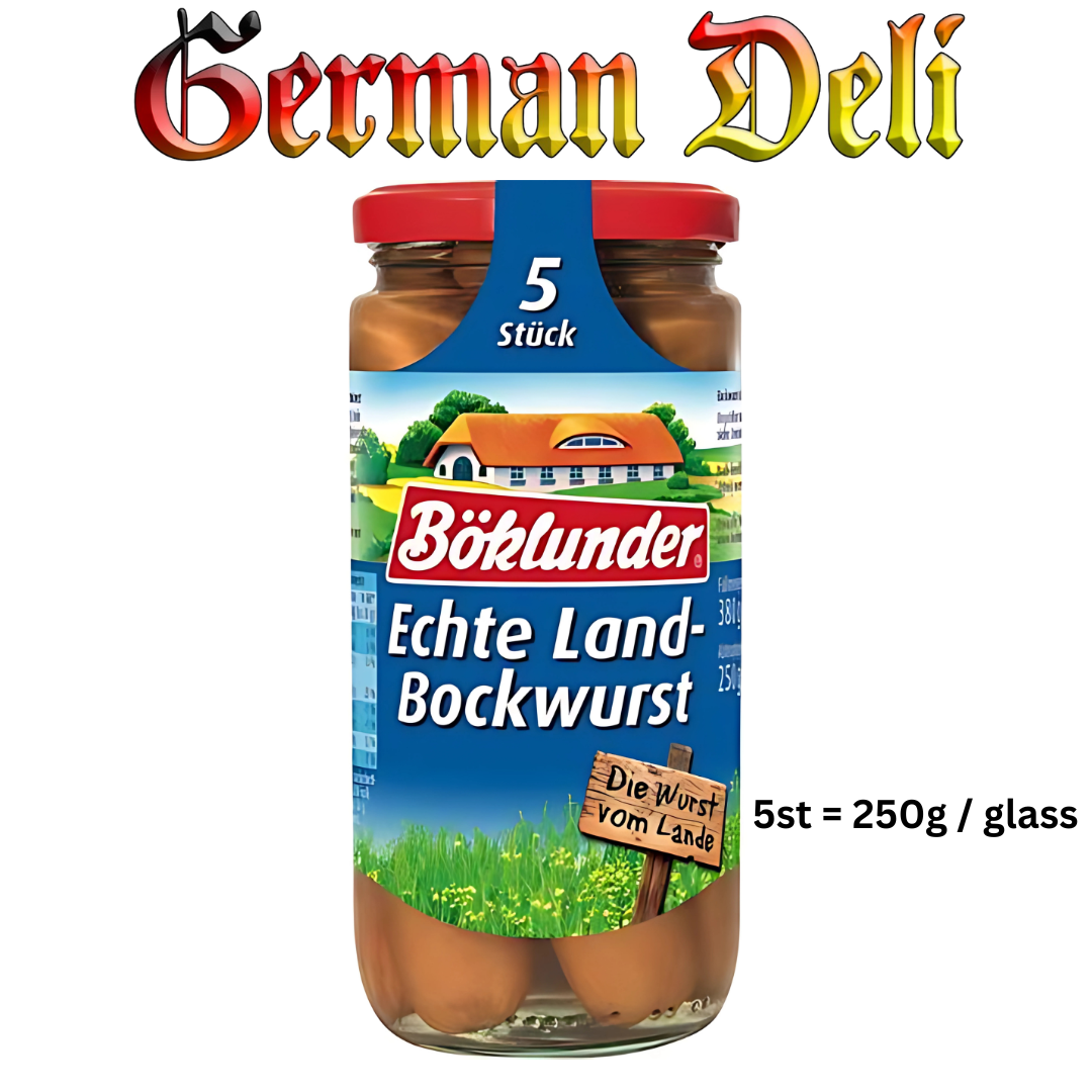 Boeklunder Land Bockwurst - Land Bock Sausages 5stuck 250g