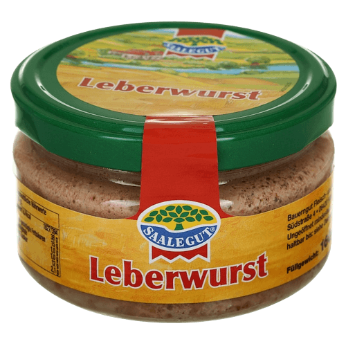 Saalegut Solfa Fritze - Liver Sausage Spread Fine - 160 g glass / Leberwurst fein