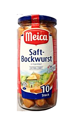 Meica - Juicy Sausage 10 pcs - 500 g glass / Saftwuerste