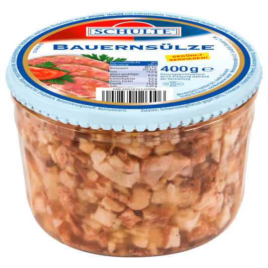 Schulte - Pork Jelly - 400 g glass / Bauernsülze mit Schweinefleisch