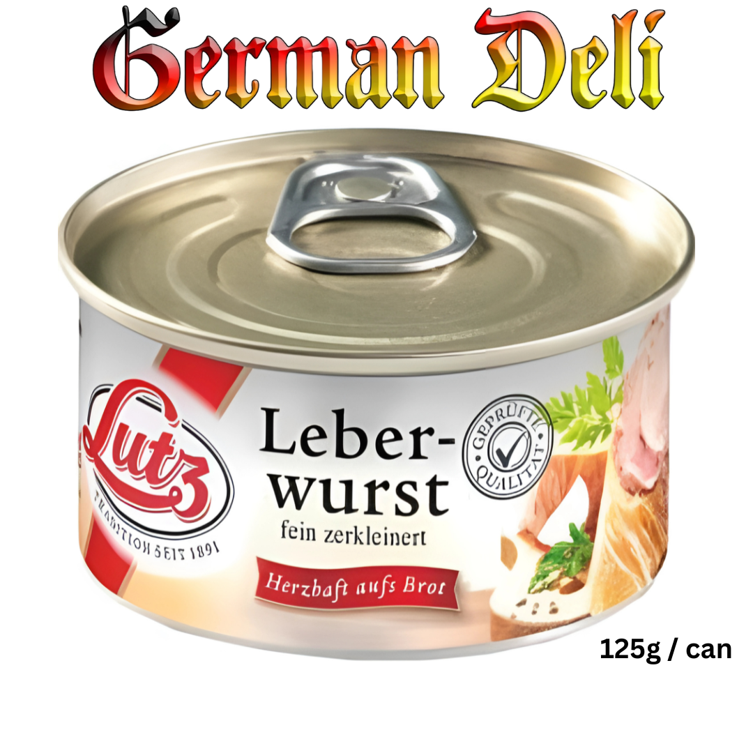 Lutz - Liver Sausage Spread Fine - 125g can / Leberwurst fein