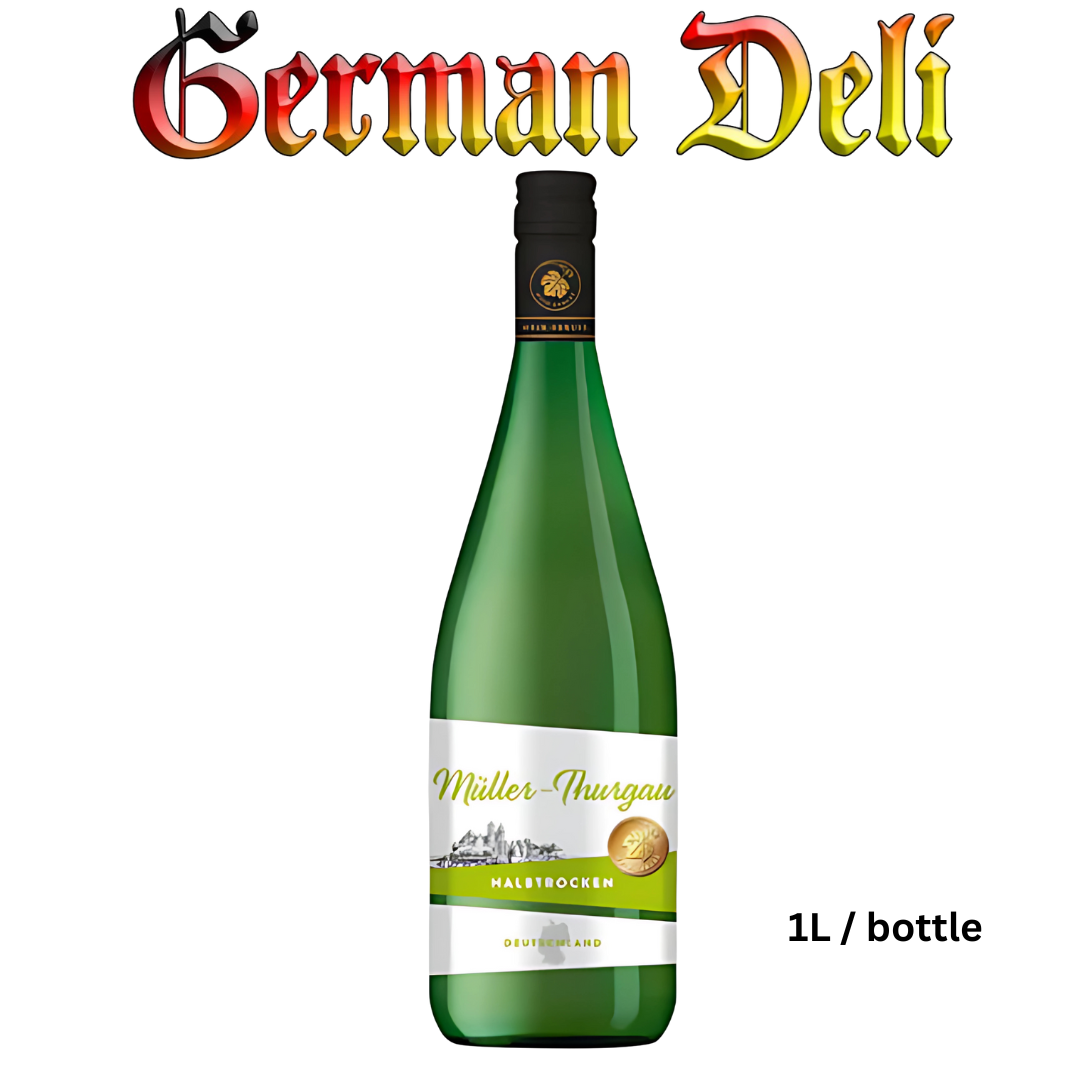 Wein Genuss Pfalz Reisling Müller - Thurgau Halbtrocken Deutschland 11.5% vol 1000ml btl