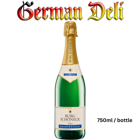 Burg Schöneck Sekt Halbtrocken /Sparkling Champagne Semi Dry 750ml