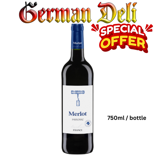 PAYS D'OC Merlot Trocken 2021 France 13% vol alc 750ml - Merlot dry