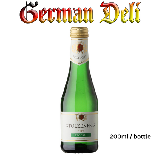 Stolzenfelz Sekt Trocken 11% Alc. vol / Sparkling White Wine Dry 200ml