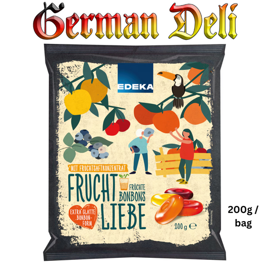 Edeka - Fruit Bonbon Mix - 200 g bag / Fruchtbonbon-Mix