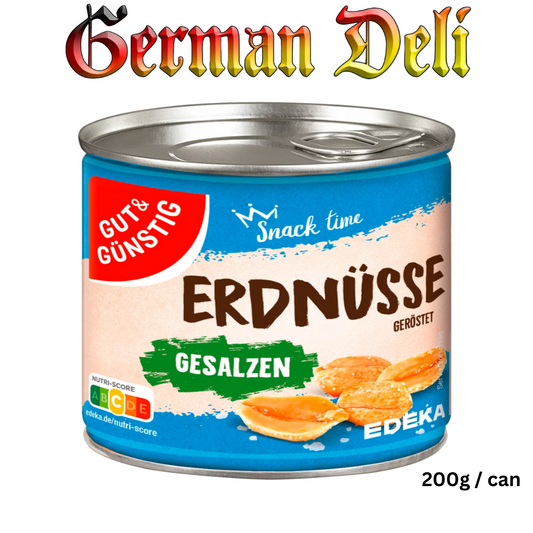 G+G - Peanuts salted - 200 g can / Gesalzen Erdnüsse