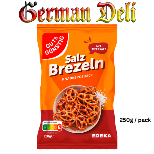 G+G - Salted Pretzels - 250 g pck / Salzbrezeln