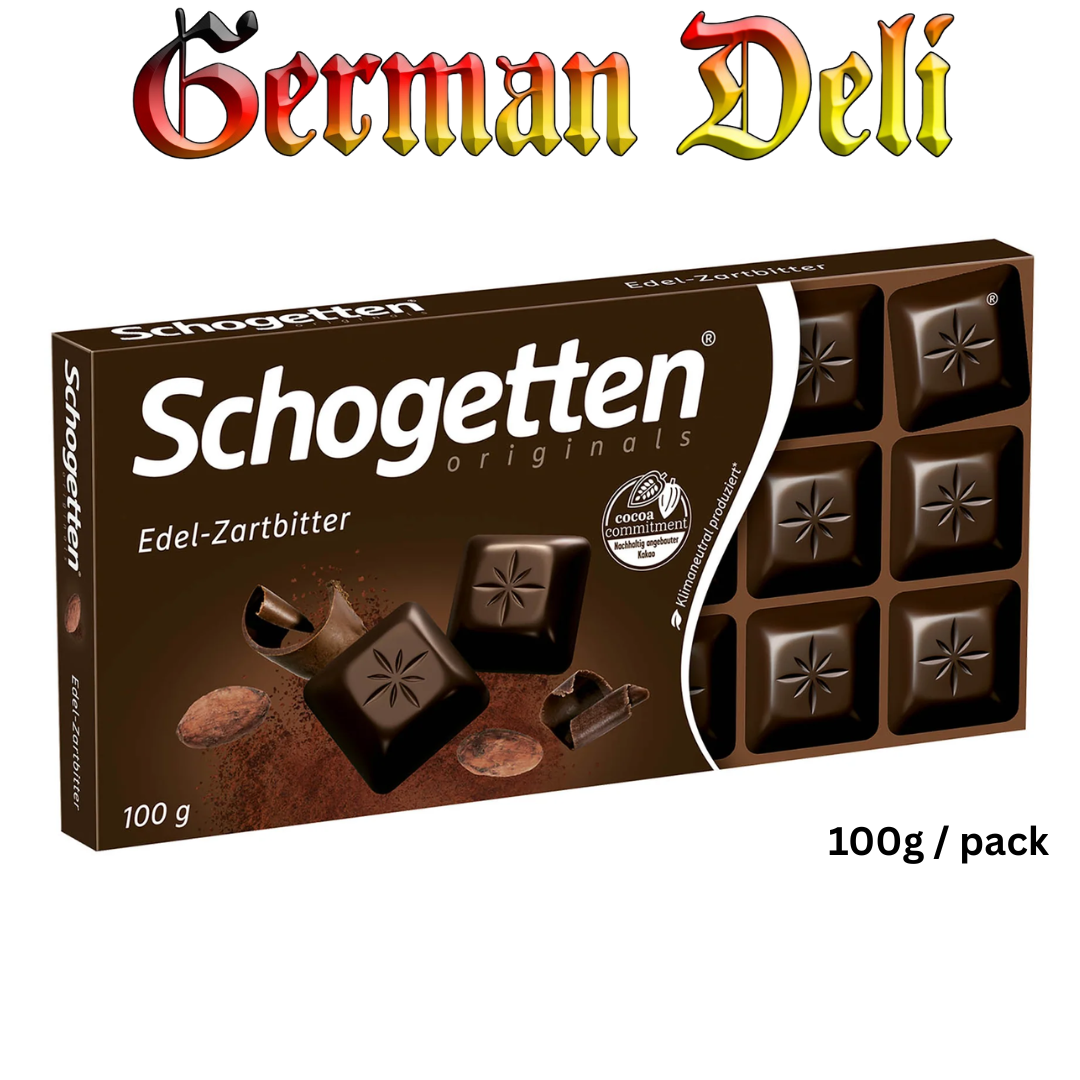 Schogetten - Dark Plain Chocolate - 100 g bar / Zartbitter-Schokolade