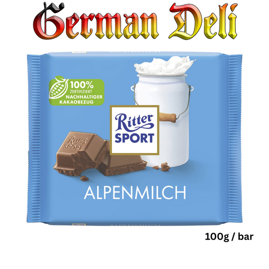 Ritter Sport Alpine Milk/ Alpenmilch Schokolade Ritter Sport 100g bar/ tafel