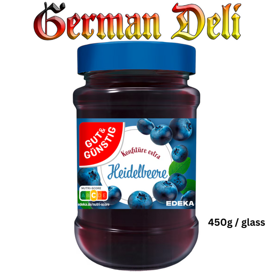 G+G - Blueberry Jam - 450 g glass / Heidelbeer-Konfitüre