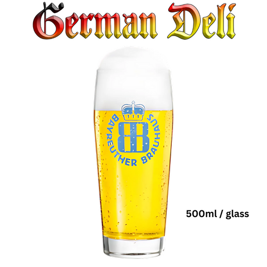 Bayreuther Brauhaus Willi Becker 500ml Beer glass