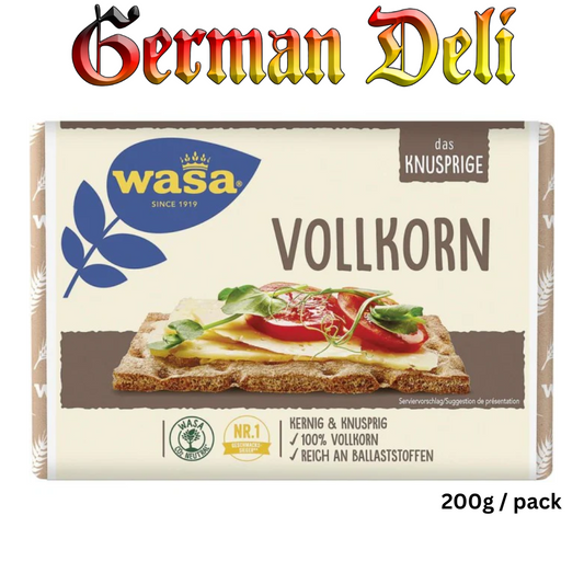 Wasa - Crisp Bread Whole Grain 200 g pack / Knuspriges Vollkorn-Knäckebrot
