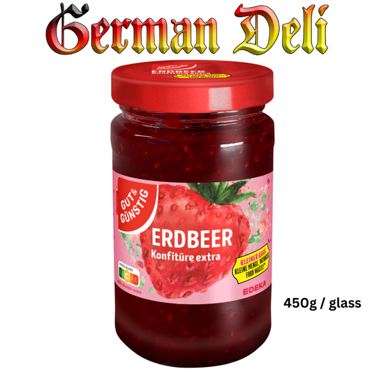 G+G - Strawberry Jam - 450 g glass / Erdbeer-Marmelade