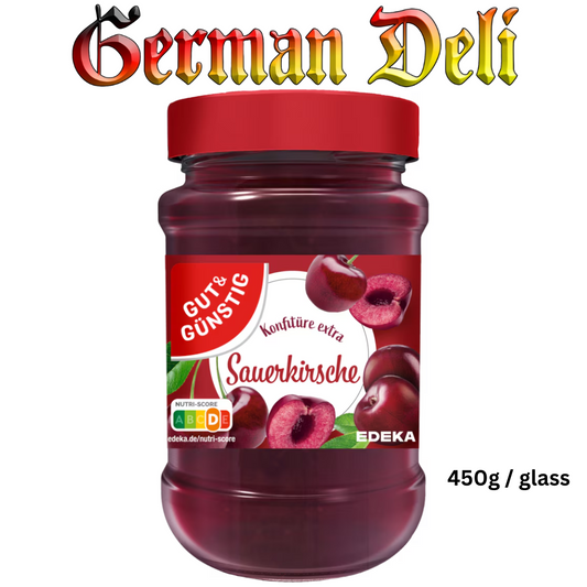 G+G - Sour Cherry Jam - 450 g glass / Sauerkirsch-Marmelade