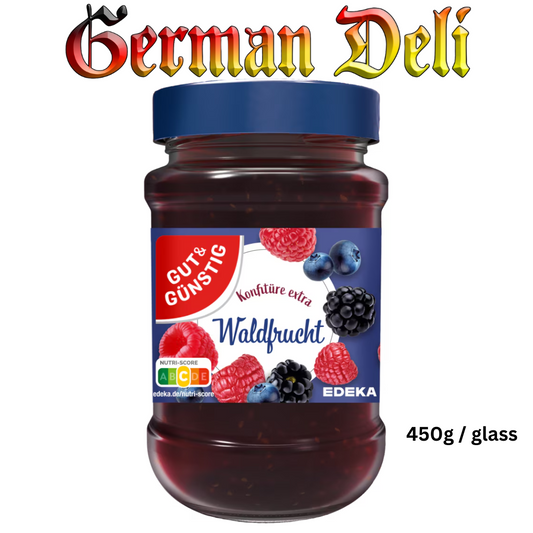 G+G - Wild Berries Jam - 450 g glass / Waldfrucht-Marmelade
