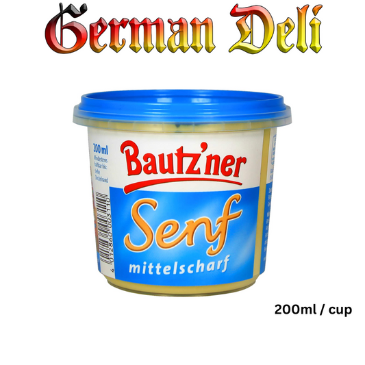 Bautzner - Mustard Medium - 200 ml cup / Senf mittelscharf