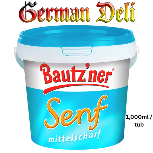 Bautzner - Mustard Medium - 1000 ml bucket / Senf mittelscharf