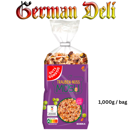 G+G - Grape-Nuts Muesli - 1000 g bag / Trauben-Nuss-Mùsli