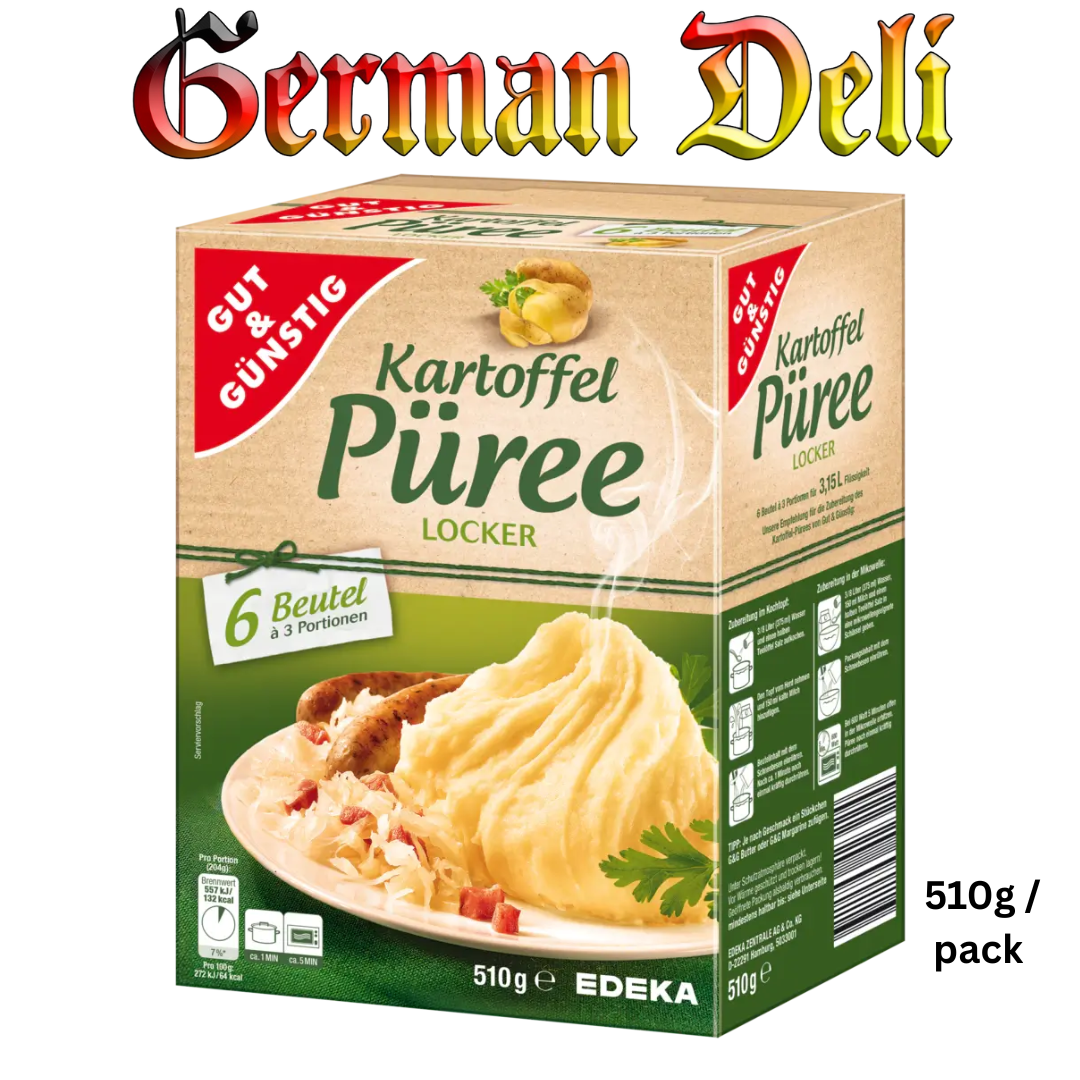 G+G - Mashed Potatoes - 6 x 3 portion pck / Kartoffelpüree 510G