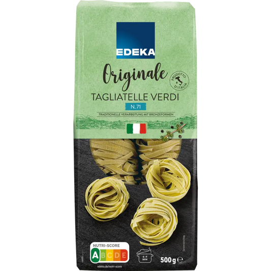 Edeka - Tagliatelli Noodles Green "Italia" - 500 g bag / Grüne Tagliatelle