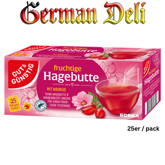 G+G - Rose Hip Tea in bags - 25er pck / Hagebutten+Hibikus Tee