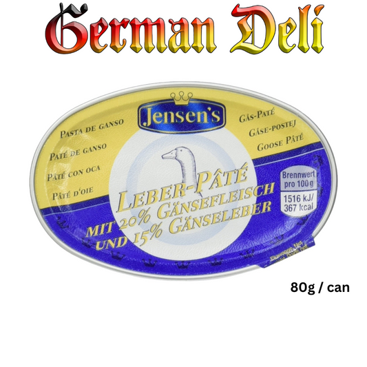 Jensen - Goose Liver Pate - 80 g can / Gänseleberpastete