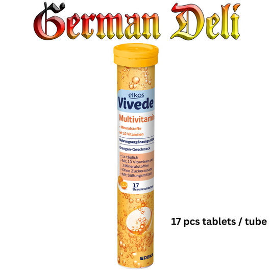 Edeka - Elkos Vivede Multivitamin Sparkling Tablets - 17 pcs tube / Multivitamin Brausetabletten