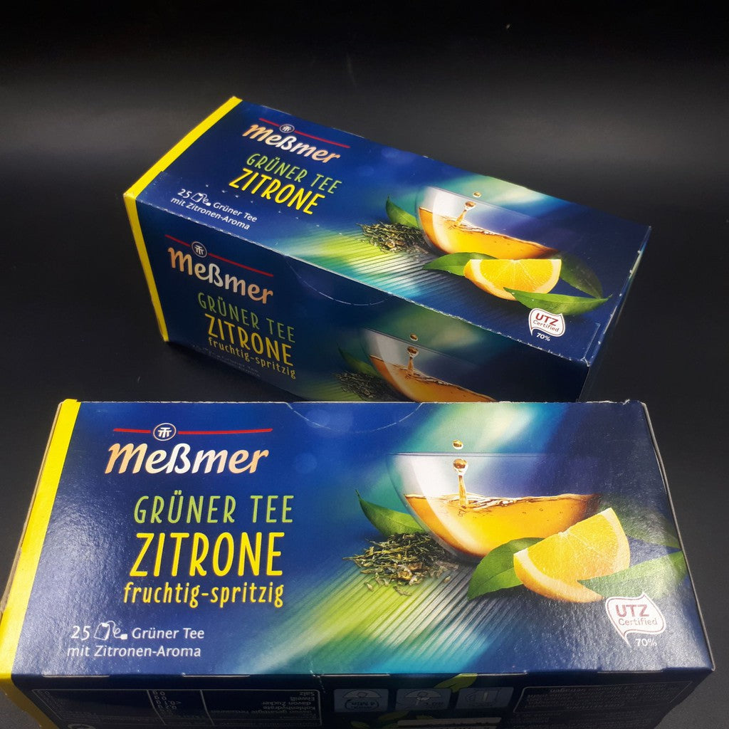 Messmer - Grüner Tee mit Zitrone im Beutel - 20er Packung / Grüner Tee mit Zitrone