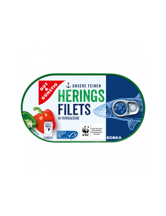 G+G Herings Filets in Paprikacreme / Herrings Fillets in Paprika Sauce 200g