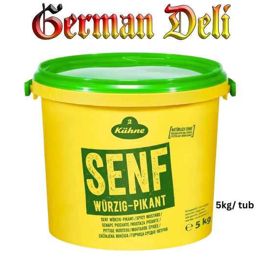 KÜHNE SENF WÜRZIG PIKANT / MUSTARD MEDIUM HOT 5KG / TUB